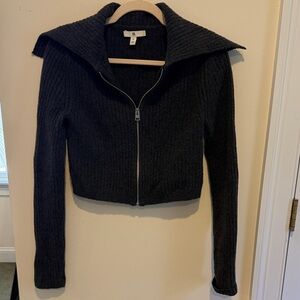 Banana Republic Dark Grey Zippered Cardigan